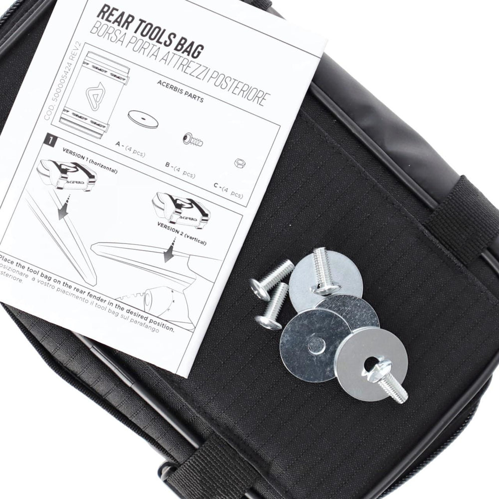 Acerbis Rear Fender Tool Kit Pack - Black White