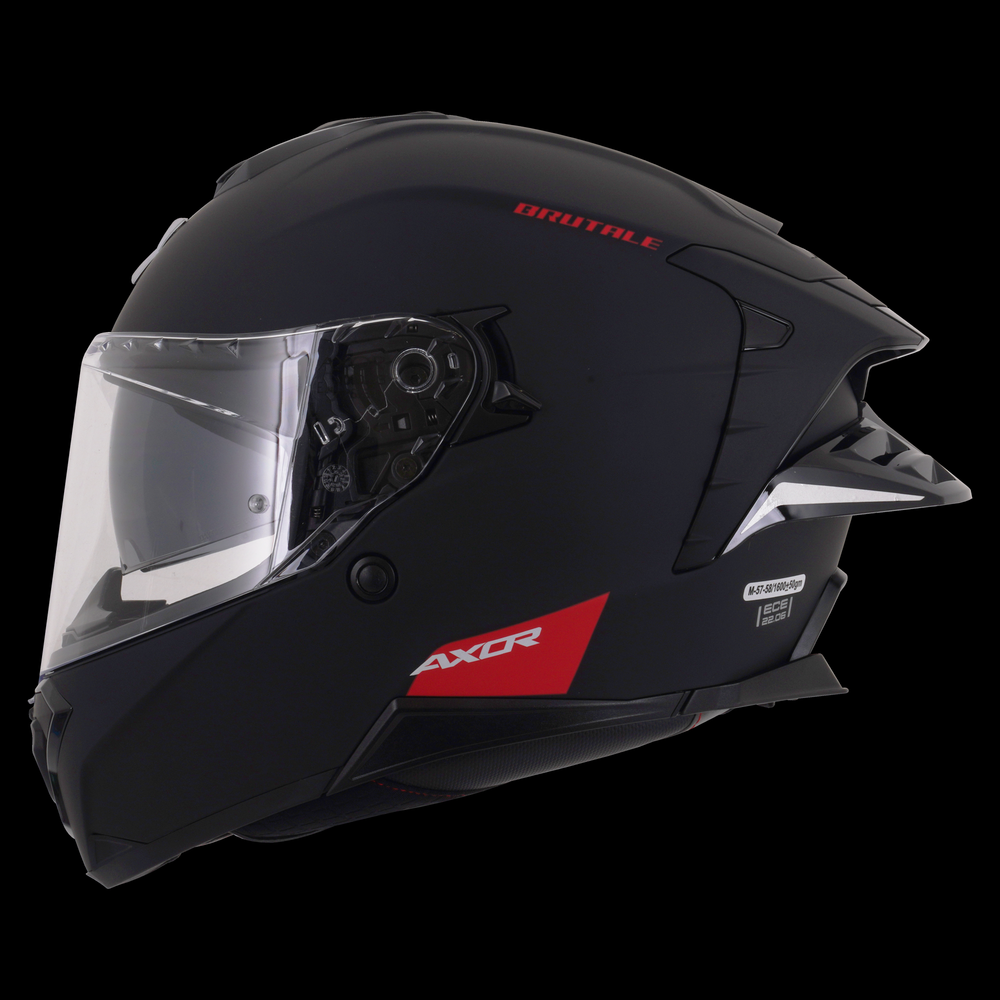 Axor Brutale Full Face Helmet With Dual Spoiler - Matt Black