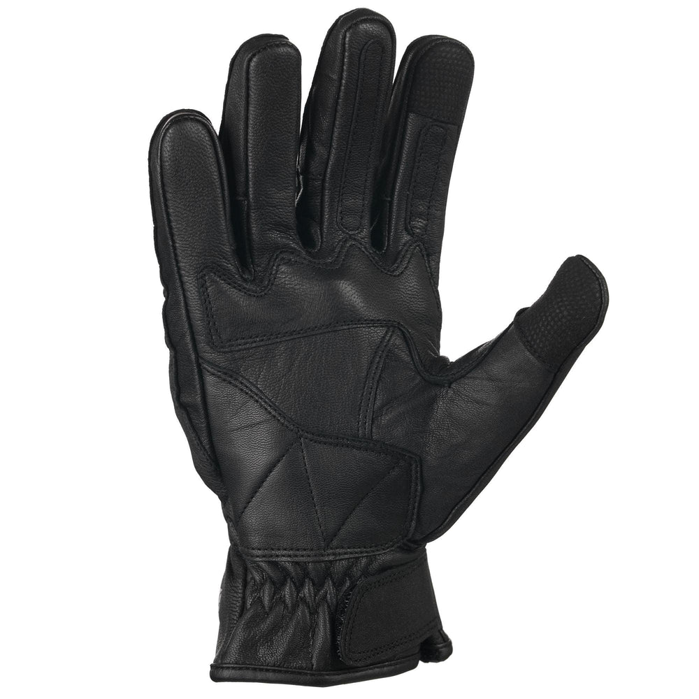 Bike It  AMP Road Leather Motorcycle Gloves Black