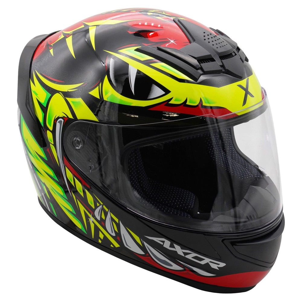 Axor Rage Full Face Helmet - Python Red Yellow Black Gloss