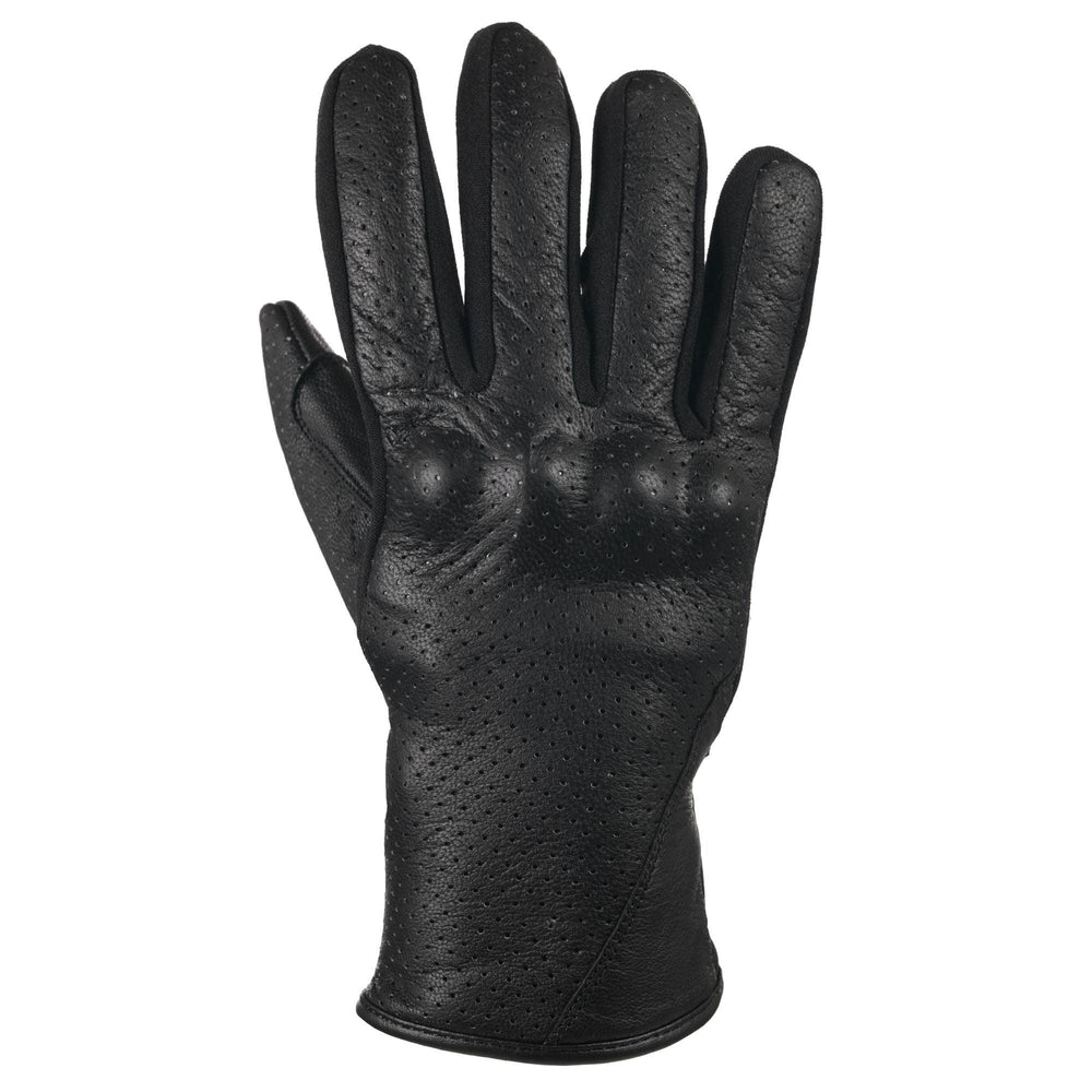 Bike It  Cruiser Gloves Air CGA Black Leather Motorcycle Glove