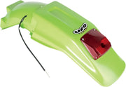UFO Enduro Rear Fender With Tail Light - Kawasaki KDX200 1990-94 - Green
