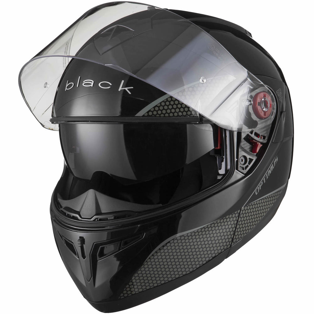Black Optimus SV Max Vision Flip Front Motorcycle Helmet – Ghostbikes