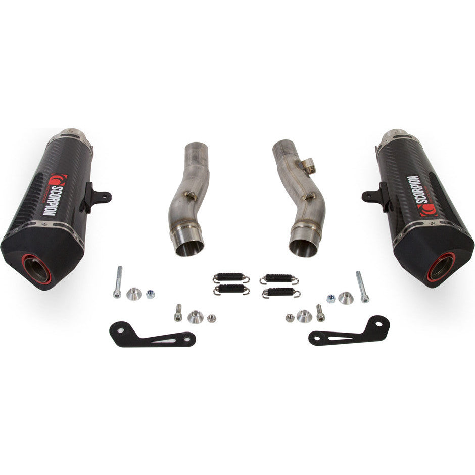 Scorpion Serket Taper Carbon Oval Exhaust For Kawasaki Z1000 SX 2014-2016 With Panniers