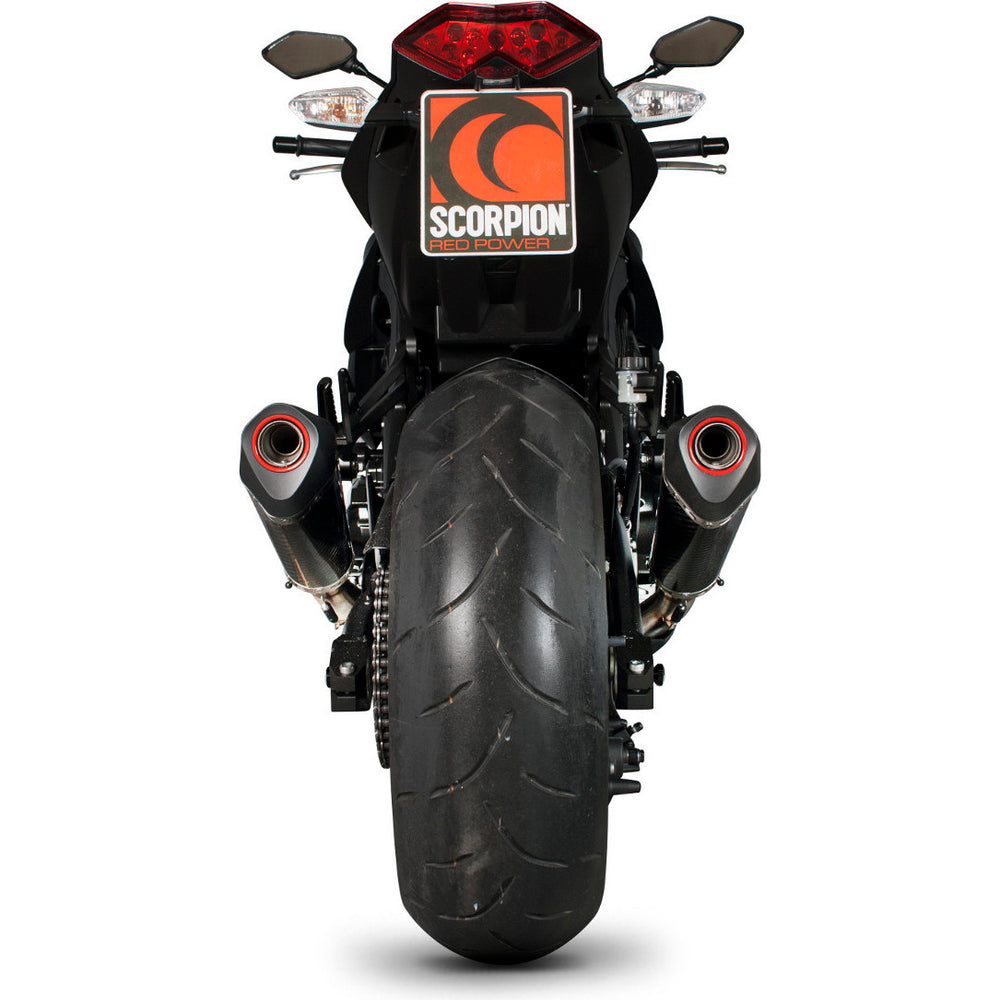 Scorpion Serket Taper Carbon Oval Exhaust For Kawasaki Z1000 2010-2013