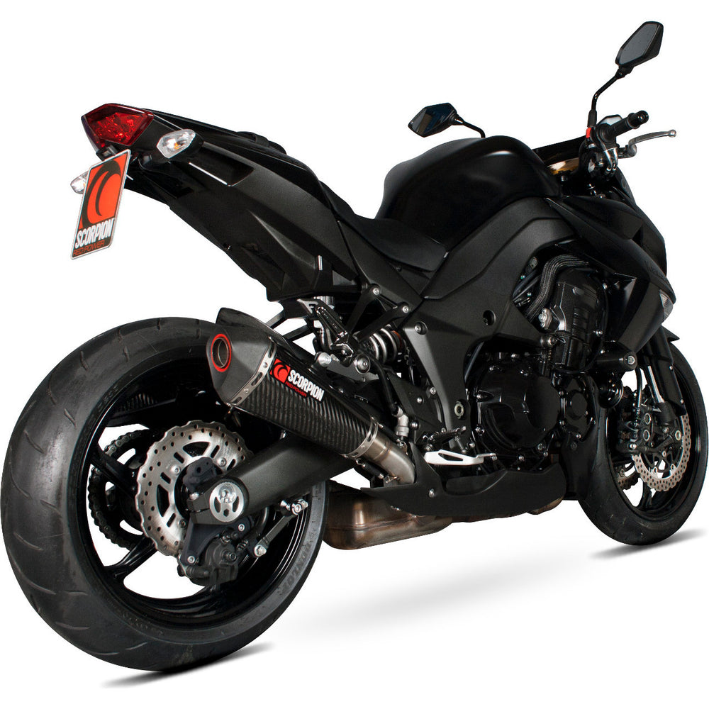 Scorpion Serket Taper Carbon Oval Exhaust For Kawasaki Z1000 2010-2013