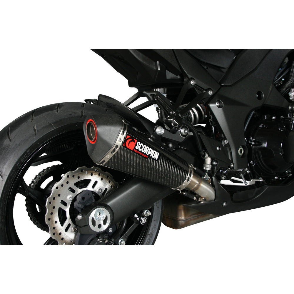 Scorpion Serket Taper Carbon Oval Exhaust For Kawasaki Z1000 2010-2013