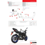 Scorpion Serket Taper Satin Titanium Oval Exhaust For Yamaha MT-125 2014
