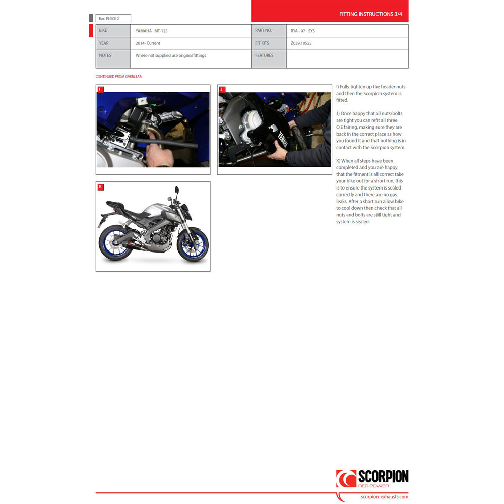 Scorpion Serket Taper Satin Titanium Oval Exhaust For Yamaha MT-125 2014