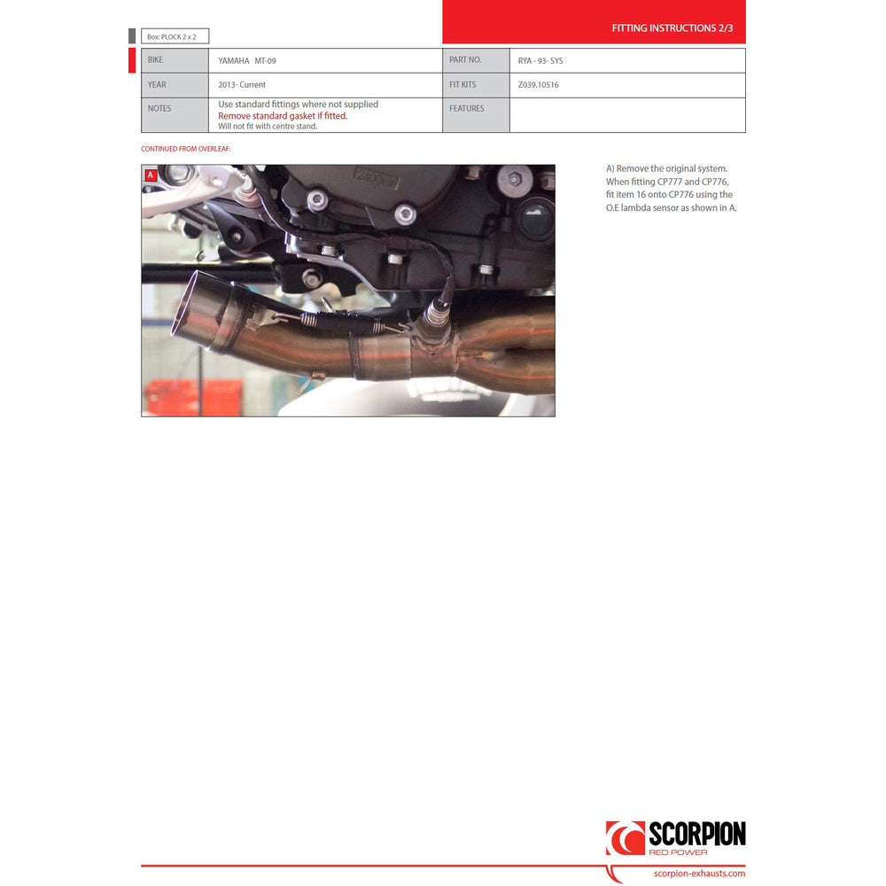 Scorpion Serket Taper Stainless Oval Exhaust - Yamaha MT-09 Full System 2013