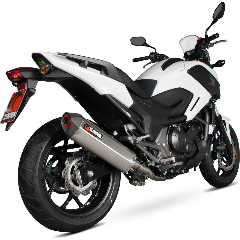 Scorpion Serket Parallel Stainless Oval Exhaust For Honda NC 750 2014-2018