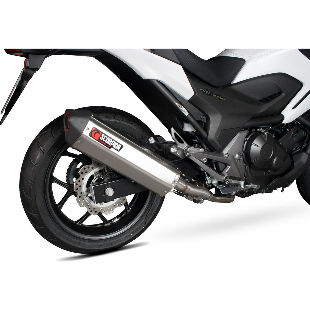 Scorpion Serket Parallel Stainless Oval Exhaust For Honda NC 750 2014-2018