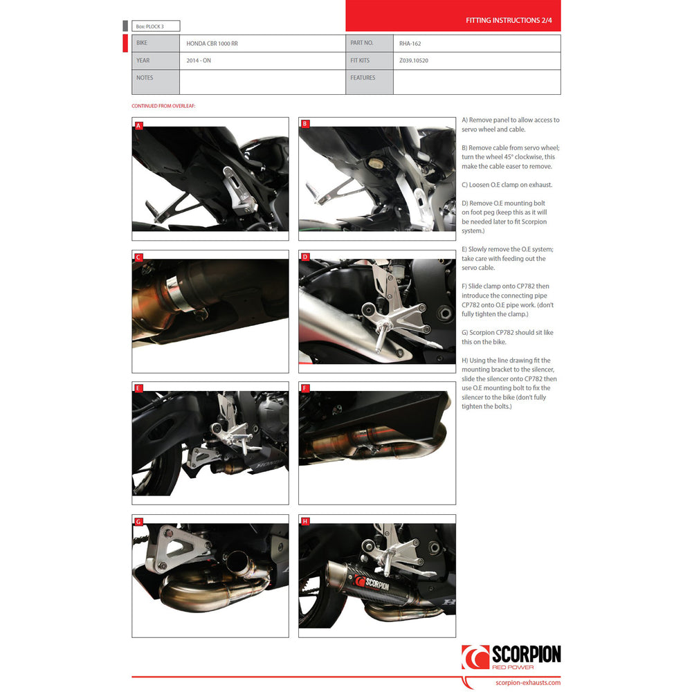 Scorpion Serket Taper Carbon Oval Exhaust - Honda CBR 1000 RR 2014 - 2016