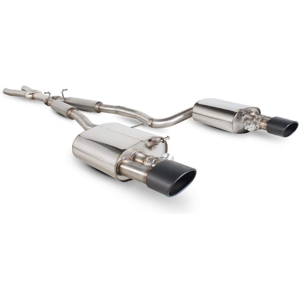 Scorpion Exhaust Cat-Back (Res) Twin Evo R BLK - Audi RS4 4.2 V8 B7 2006 - 2008