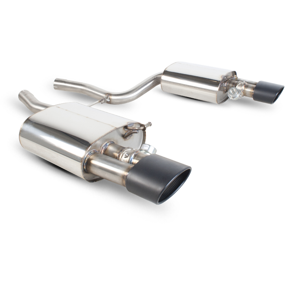 Scorpion Exhaust Rear Silencers Only Twin Evo R BLK - Audi RS4 4.2 V8 B7 2006 - 2008