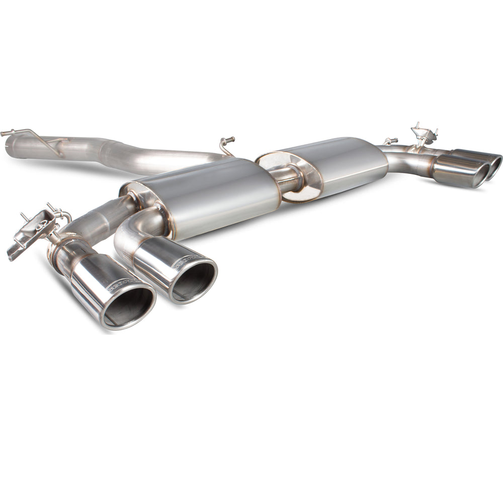 Scorpion Exhaust Cat-Back (Valved) Quad Monaco - Audi S3 2.0T 8V 3 Door & Sportback 13 - 16