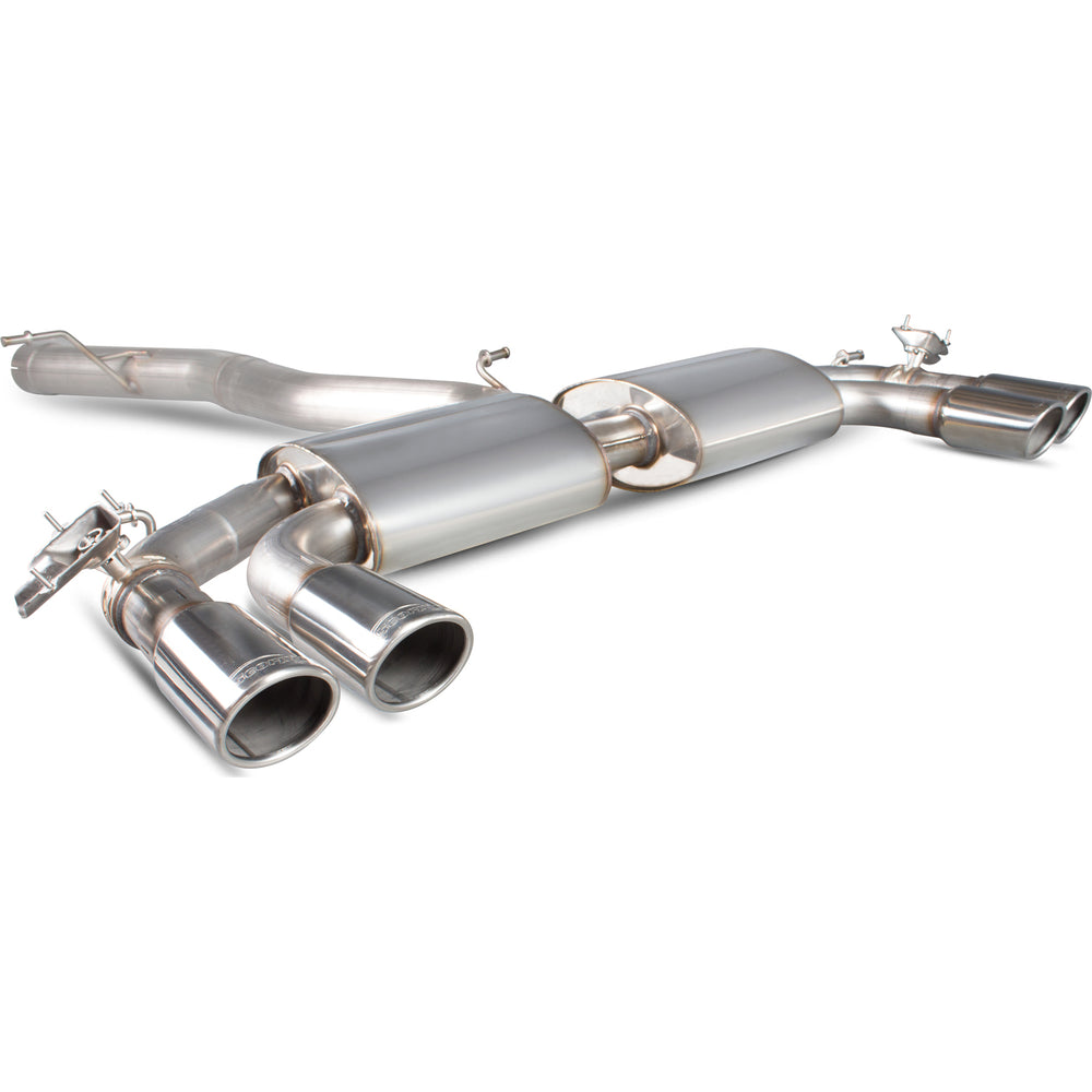 Scorpion Exhaust Cat-Back (Valved) Quad Monaco - Audi S3 2.0T 8V 3 Door & Sportback 13 - 16