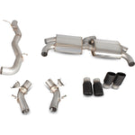 Scorpion Exhaust Cat-Back (Valved) Quad Monaco BLK - Audi S3 2.0T 8V 3 Saloon 13 - 16