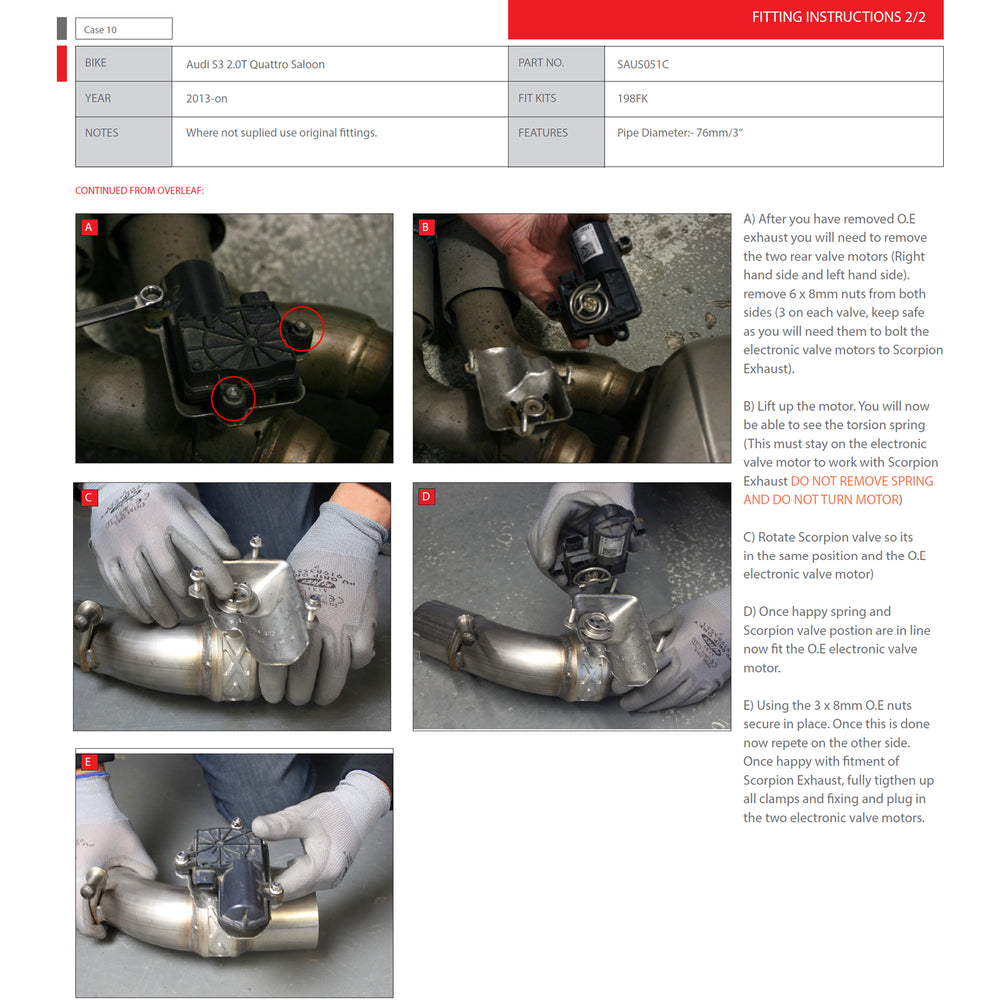 Scorpion Exhaust Cat-Back (Valved) Quad Monaco BLK - Audi S3 2.0T 8V 3 Saloon 13 - 16