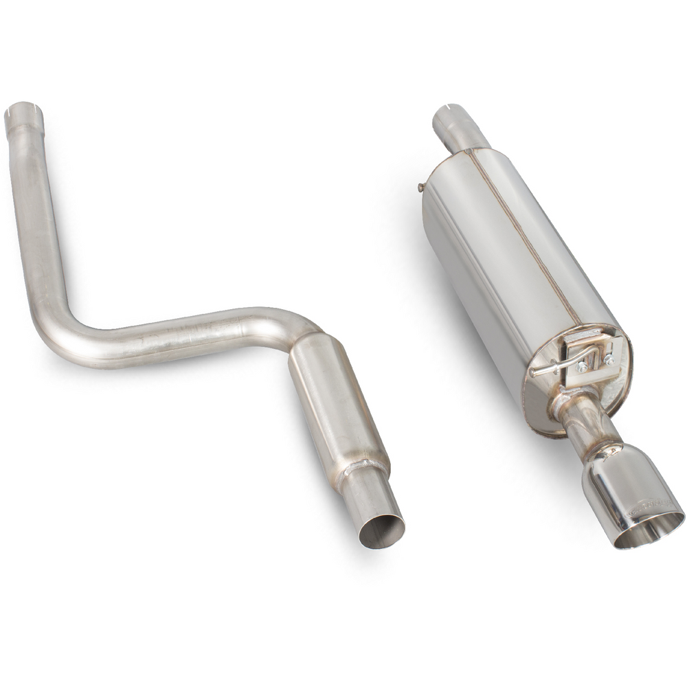 Scorpion Exhaust Cat-Back (Resonated) 100mm Polished Daytona Trim for Ford Fiesta ST150 2004-2008