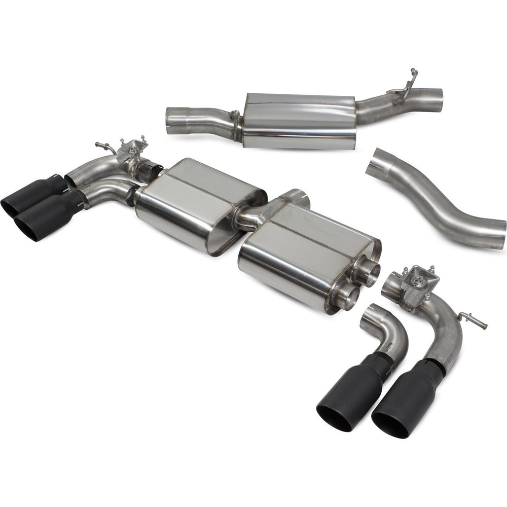 Scorpion Exhaust Cat-Back (Resonated) Quad Daytona BLK - Volkswagen Golf MK7 R 2014 - 2016