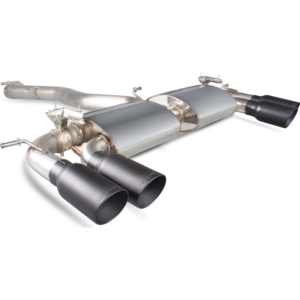 Scorpion Exhaust Cat-Back (Valved) Quad Daytona BLK - Volkswagen Golf R MK7 2014 - 2016