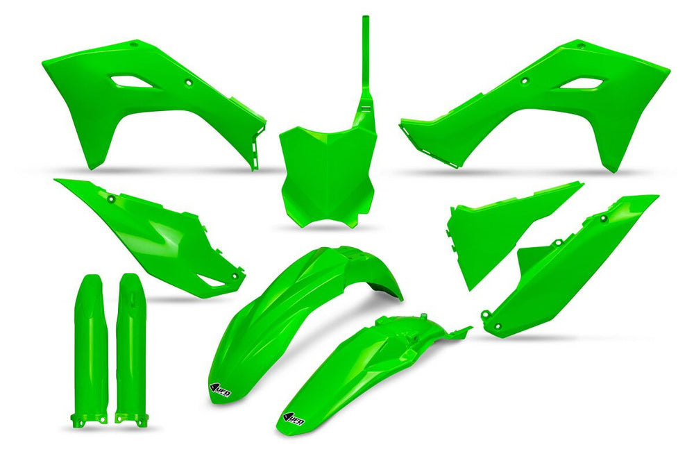 UFO Restyled Plastics Kit For Kawasaki KX450 2024-2025 - Fluorescent Green