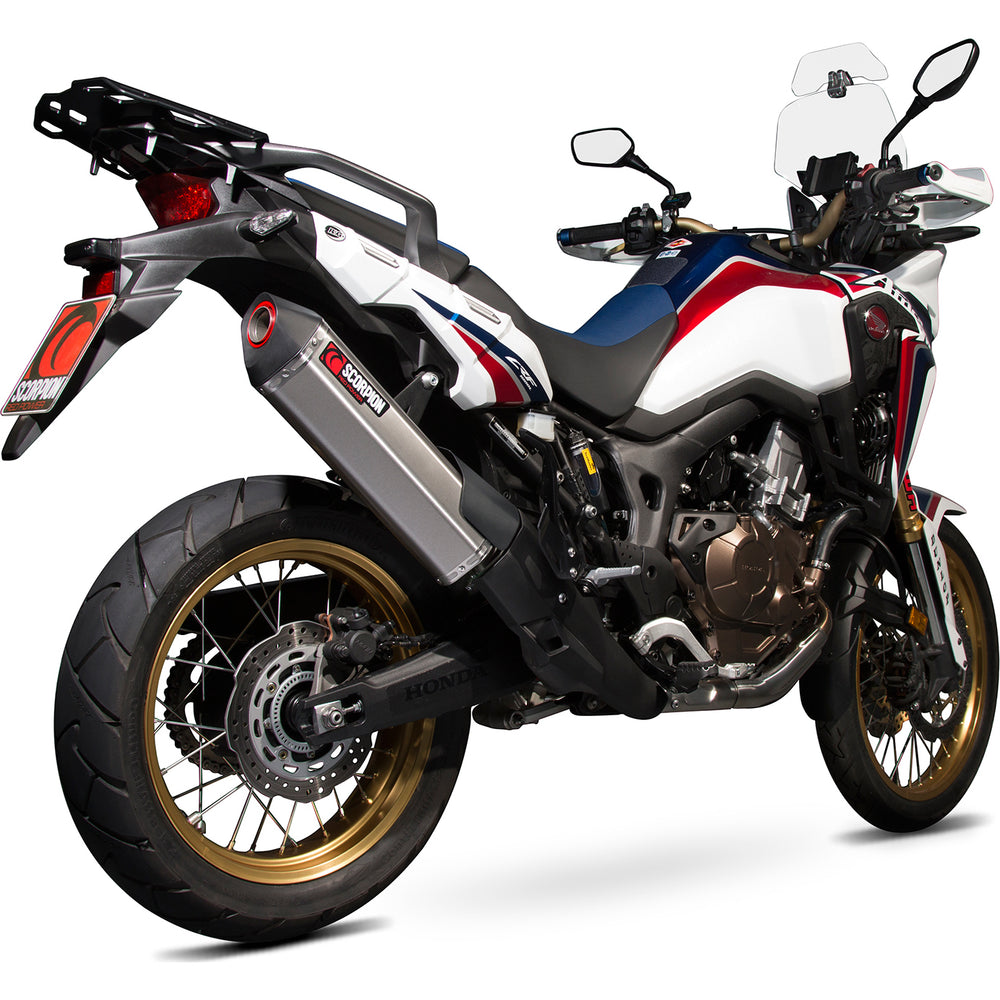 Scorpion Serket Parallel Stainless Oval Exhaust - Honda CRF 1000 L Africa Twin 2015 - 2019