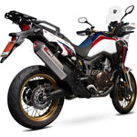 Scorpion Serket Parallel Stainless Oval Exhaust - Honda CRF 1000 L Africa Twin 2015 - 2019