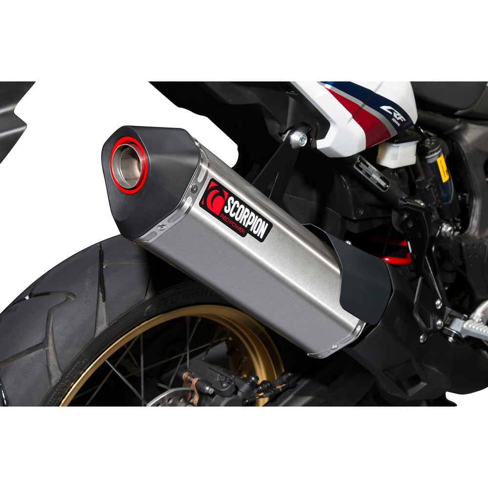 Scorpion Serket Parallel Stainless Oval Exhaust - Honda CRF 1000 L Africa Twin 2015 - 2019