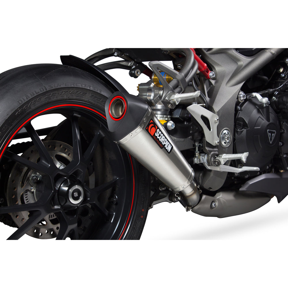 Scorpion Serket Taper Stainless Oval Exhaust For Triumph Speed Triple 1050 2016-2017