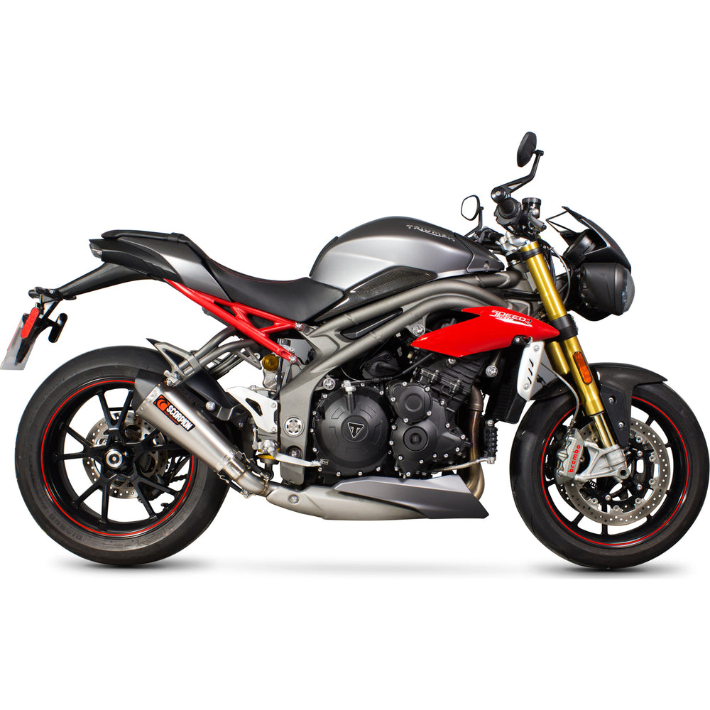 Scorpion Serket Taper Stainless Oval Exhaust For Triumph Speed Triple 1050 2016-2017