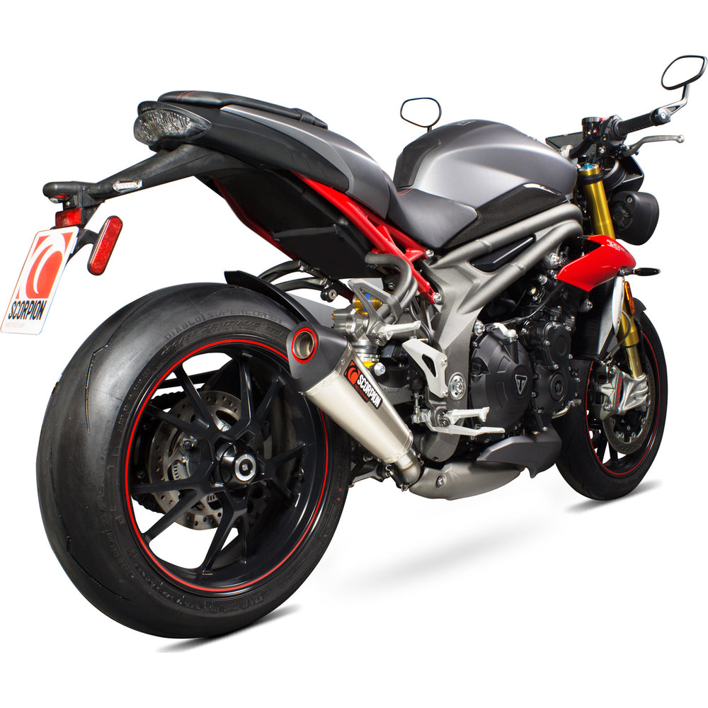 Scorpion Serket Taper Titanium Oval Exhaust For Triumph Speed Triple 1050 2016-2017