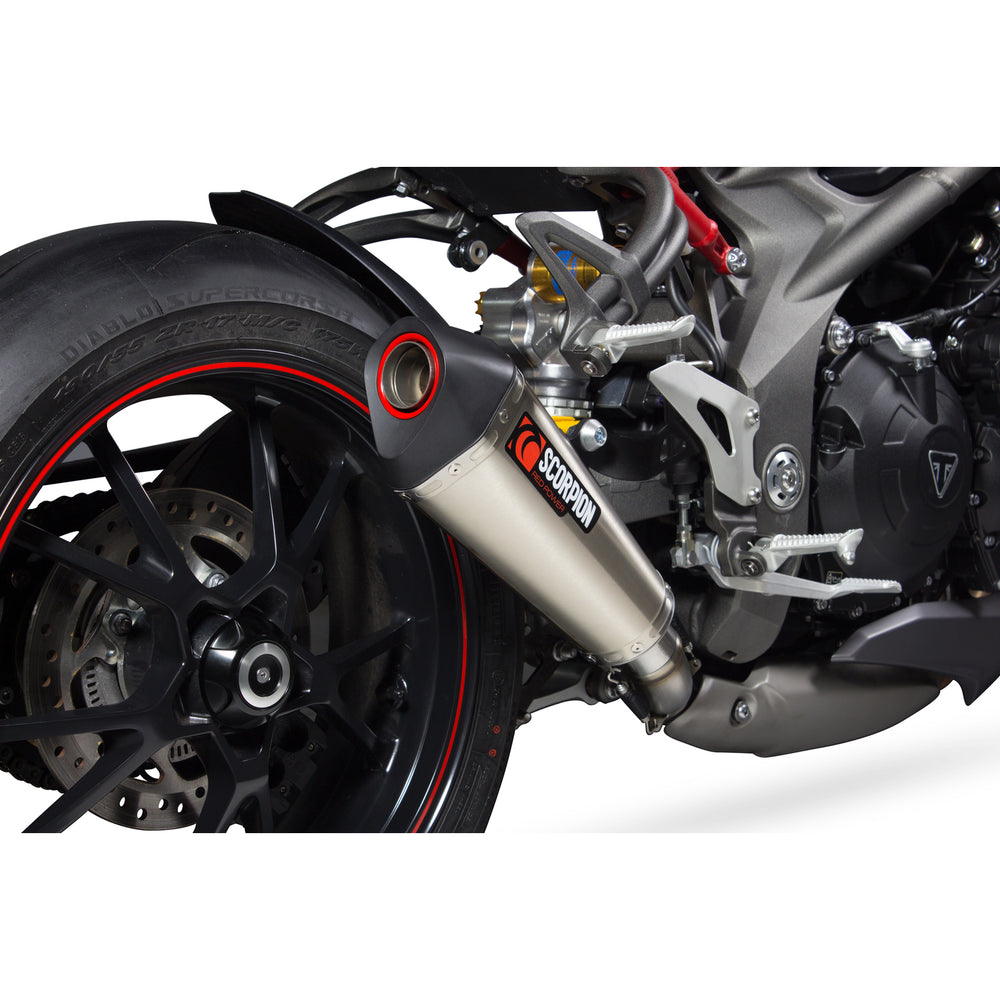 Scorpion Serket Taper Titanium Oval Exhaust For Triumph Speed Triple 1050 2016-2017