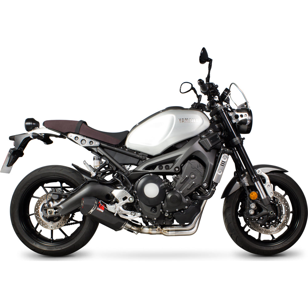 Scorpion Serket Parallel Carbon Oval Exhaust For Yamaha XSR 900 Full System 2016-2021