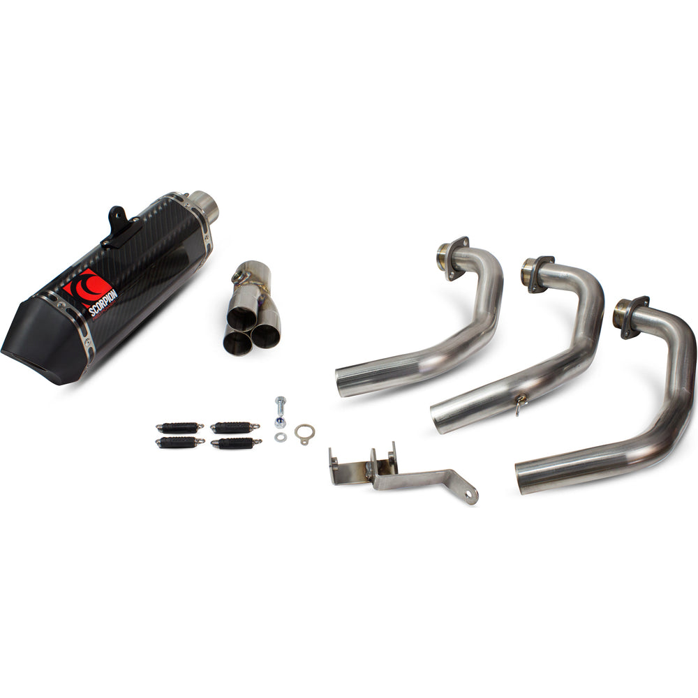 Scorpion Serket Parallel Carbon Oval Exhaust For Yamaha XSR 900 Full System 2016-2021