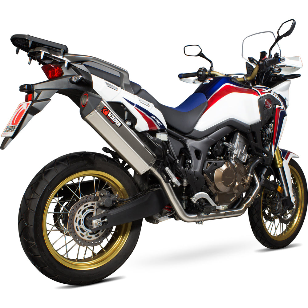 Scorpion Serket Parallel Stainless Oval Exhaust For Honda CRF 1000 L Africa Twin 2015-2017