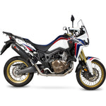 Scorpion Serket Parallel Black Ceramic Oval Exhaust - Honda CRF 1000 L Africa Twin Full System 15-17