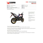 Scorpion Header Pipe For Honda CRF 1000 L Africa Twin 2015-2017