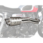 Scorpion Custom Stainless Exhaust Silencer + Heat Shield - Triumph Scrambler Full System 13-17