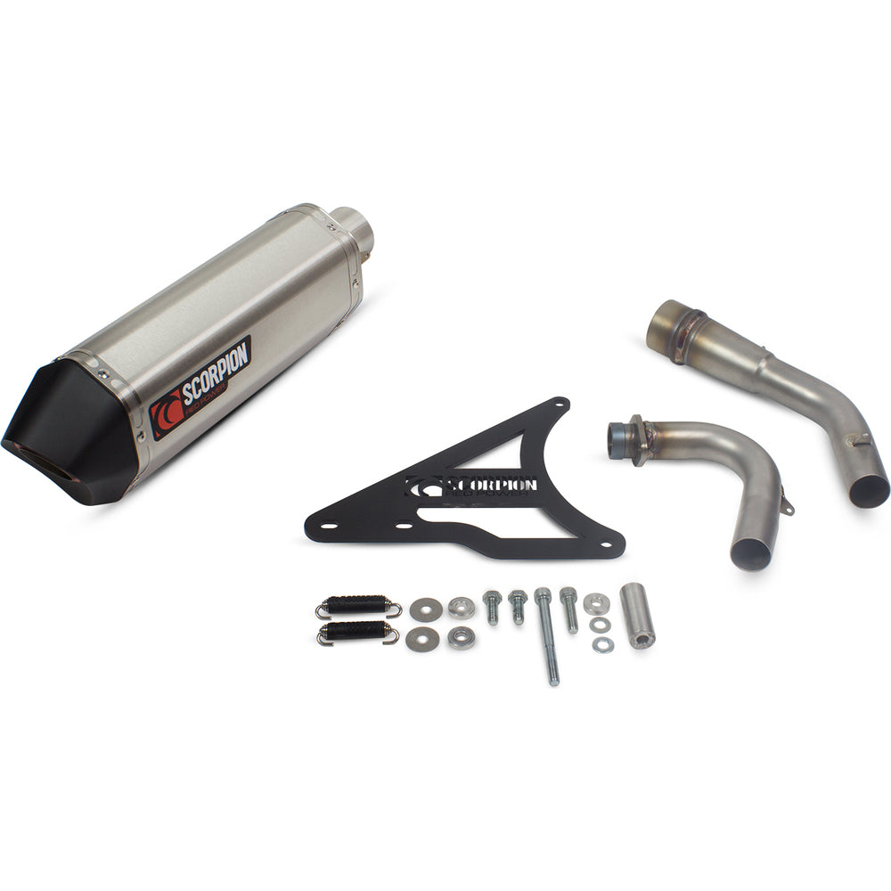 Scorpion Serket Parallel Black Ceramic Oval Exhaust For Peugeot Django 125 And 150 2015-2017