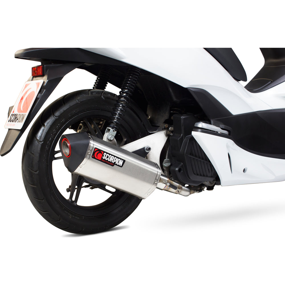 Scorpion Serket Parallel Stainless Oval Exhaust For Honda PCX 125 2014-2016
