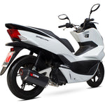Scorpion Serket Parallel Black Ceramic Oval Exhaust For Honda PCX 125 2014-2016