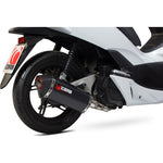 Scorpion Serket Parallel Black Ceramic Oval Exhaust For Honda PCX 125 2014-2016