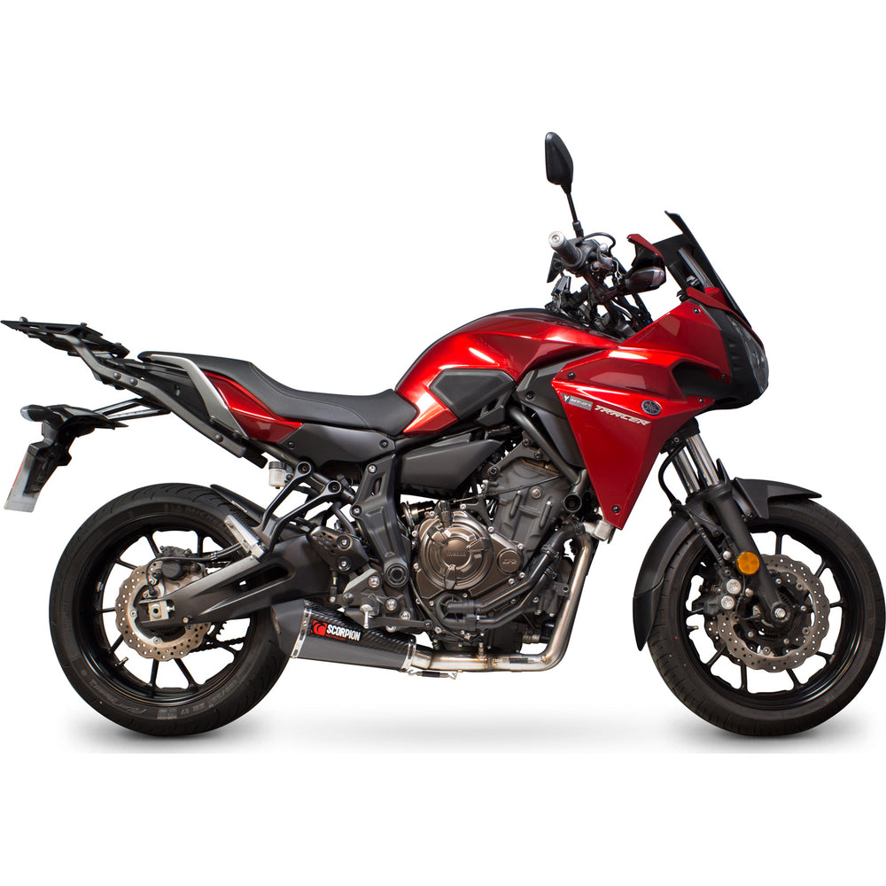 Scorpion Serket Taper Carbon Oval Exhaust - Yamaha Tracer 700 Full System 2016 - 2020