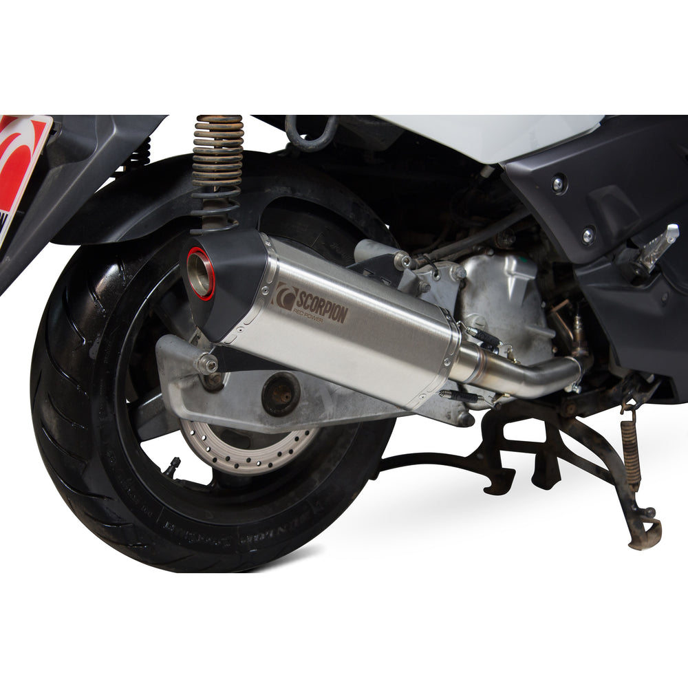 Scorpion Serket Parallel Stainless Oval Exhaust - Yamaha X-MAX 125 Full System 2008 - 2016