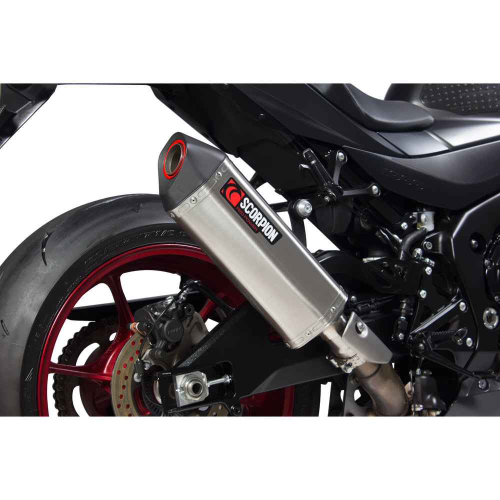 Scorpion Serket Parallel Stainless Oval Exhaust For Suzuki GSX-R 1000 2017-2018