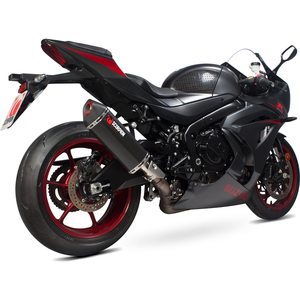 Scorpion Serket Parallel Black Ceramic Oval Exhaust For Suzuki GSX-R 1000 2017-2018