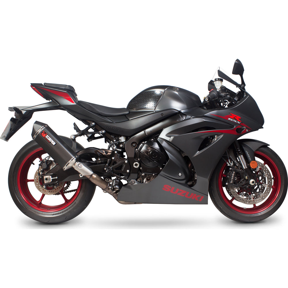 Scorpion Serket Parallel Black Ceramic Oval Exhaust For Suzuki GSX-R 1000 2017-2018