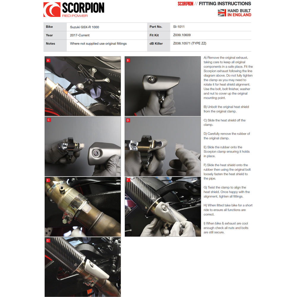 Scorpion RP-1 GP Carbon Round Exhaust For Suzuki GSX-R 1000 2017-2018